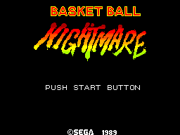 Basketball Nightmare title screen for Sega Master System